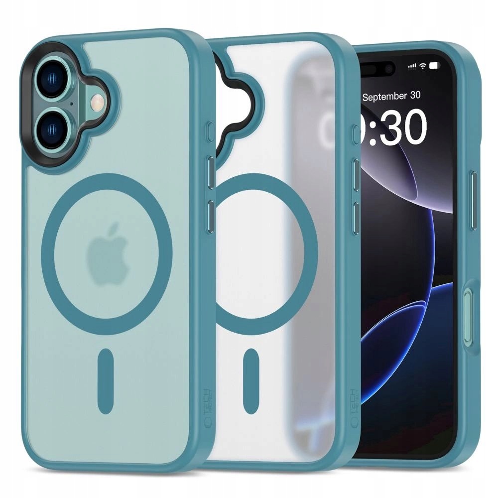 Etui Tech-Protect MagMat MagSafe na iPhone 16 niebieskie