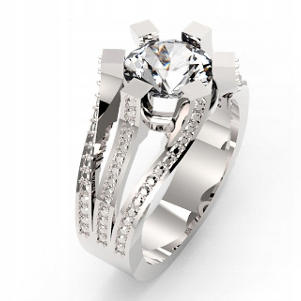 Výjimečně Zdobený Stříbrný Prstýnek Ryzosti 925