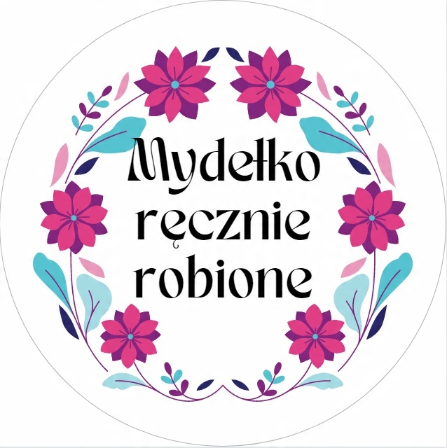 

Naklejki Mydełko Ręcznie Robione 4 CM 105 Szt