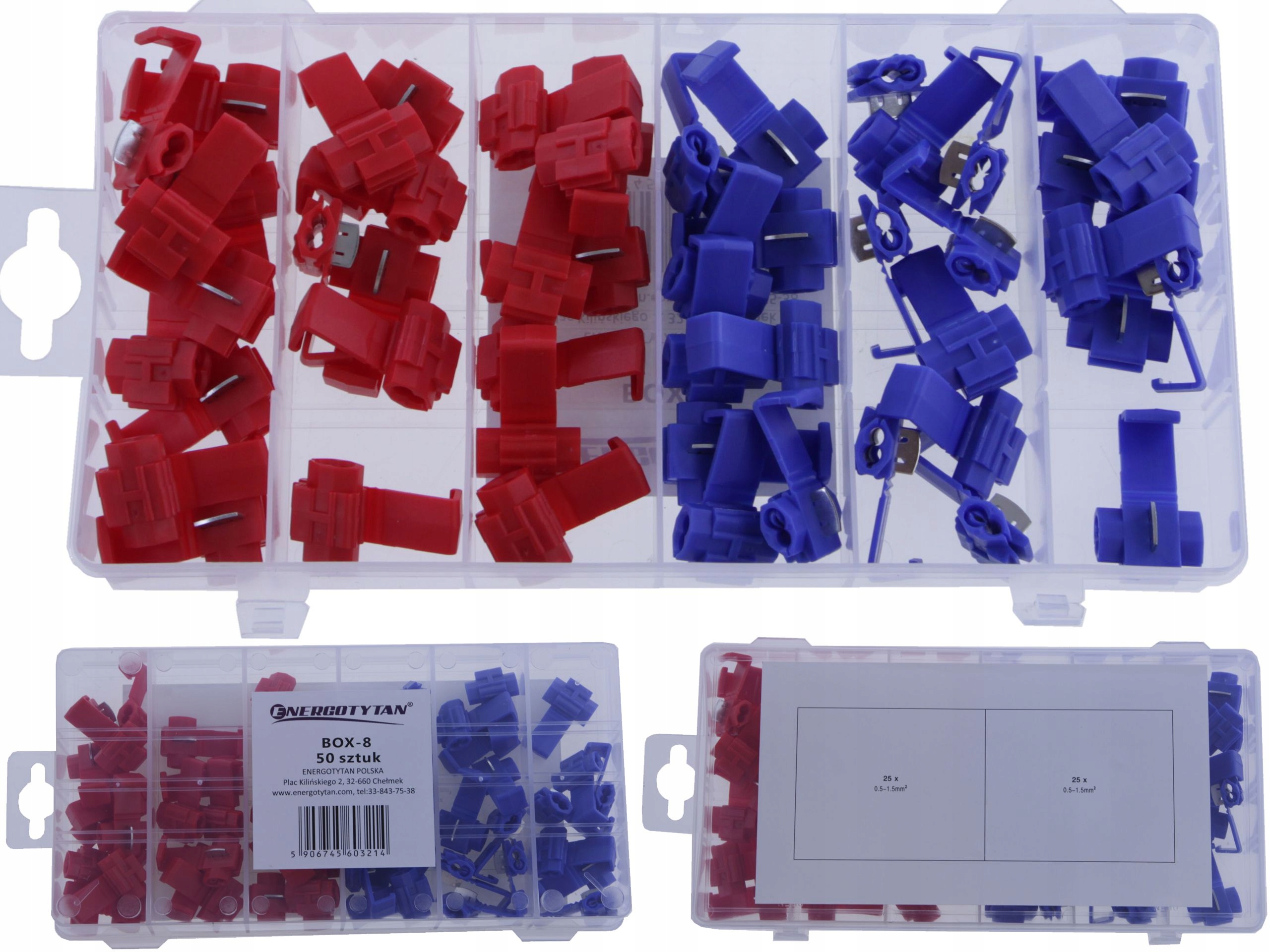 

Szybkozłączka Złączka Konektor Kabel 0,5-2,5 50szt