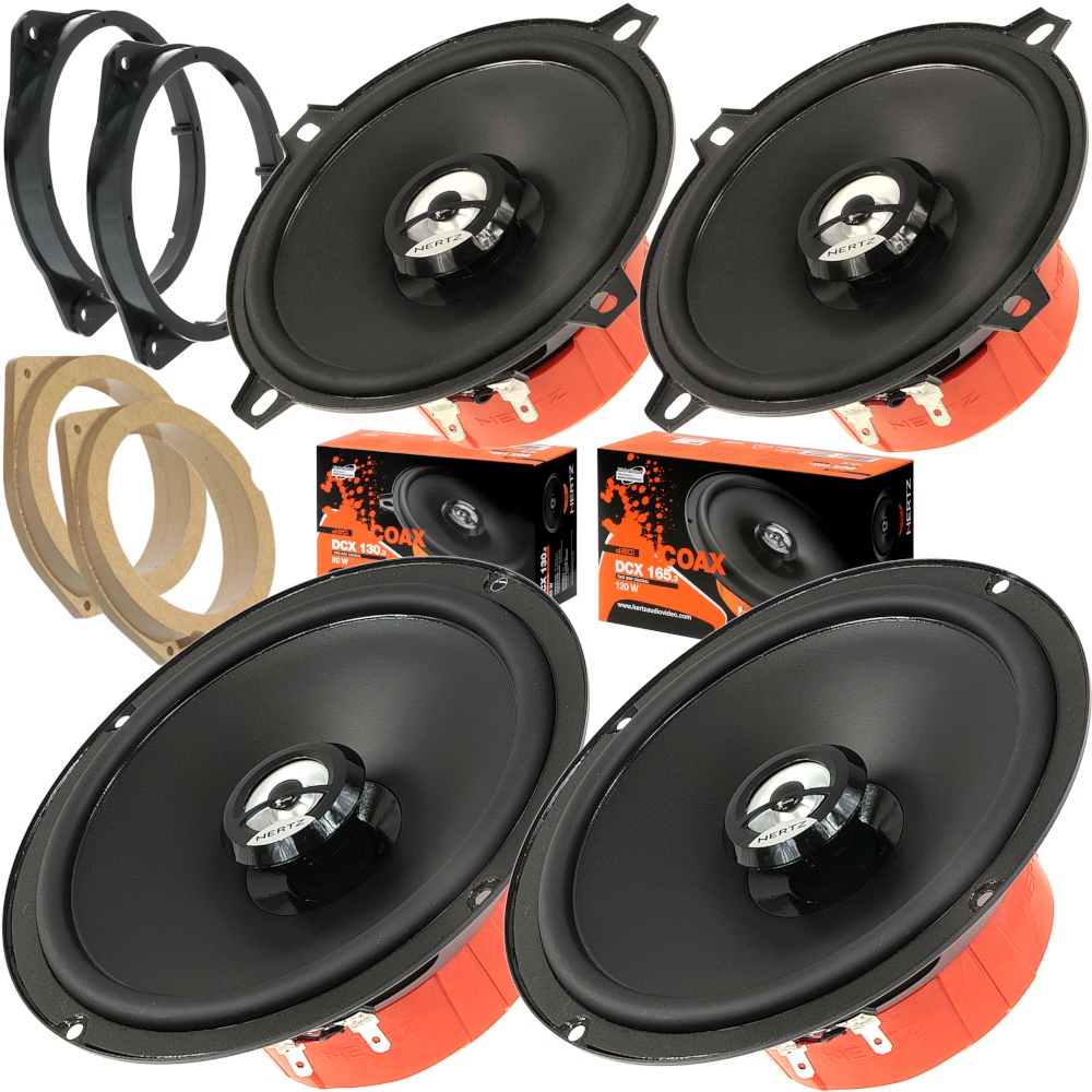 MOCNE GŁOŚNIKI SAMOCHODOWE HERTZ DO OPEL ASTRA H CORSA D PRZÓD + TYŁ ZESTAW