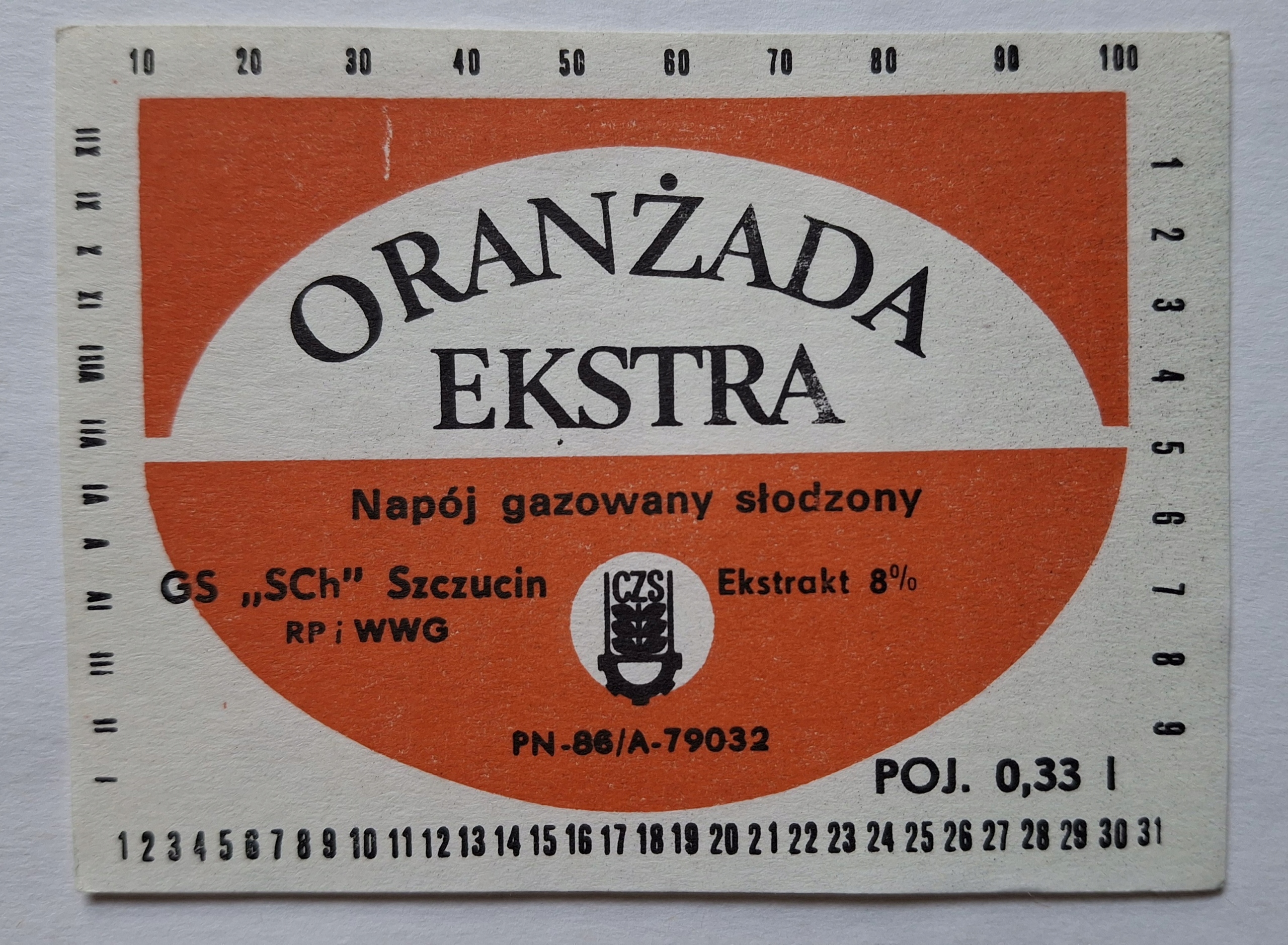 ORANŻADA GS SCH SZCZUCIN - ETYKIETA