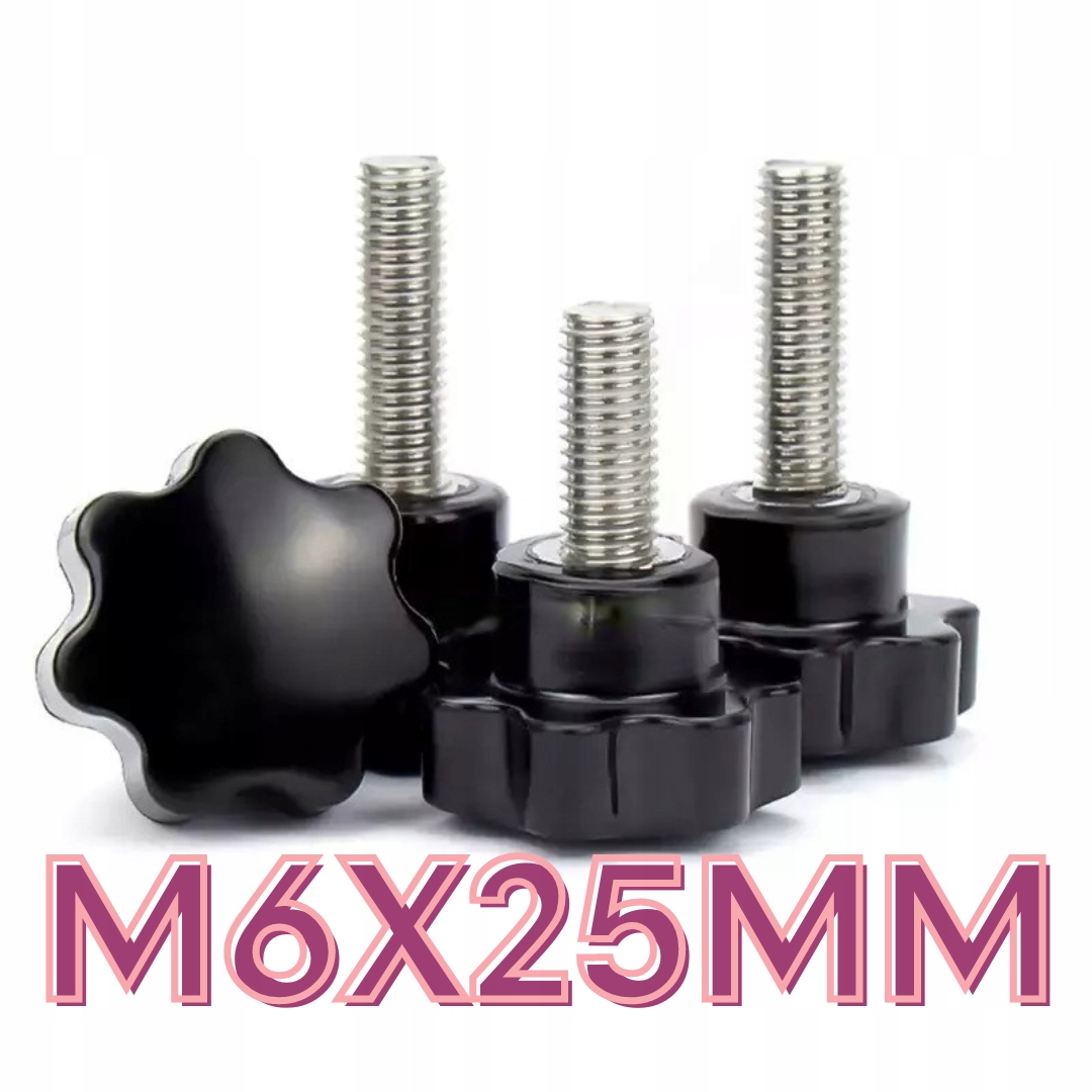 Hlava šroubu soustružnická rukojeť knoflík M6 25 mm