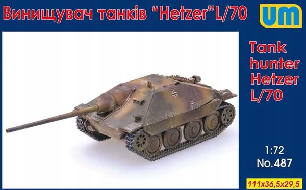Um 487 1/72 Lovec tanků Hetzer L/70