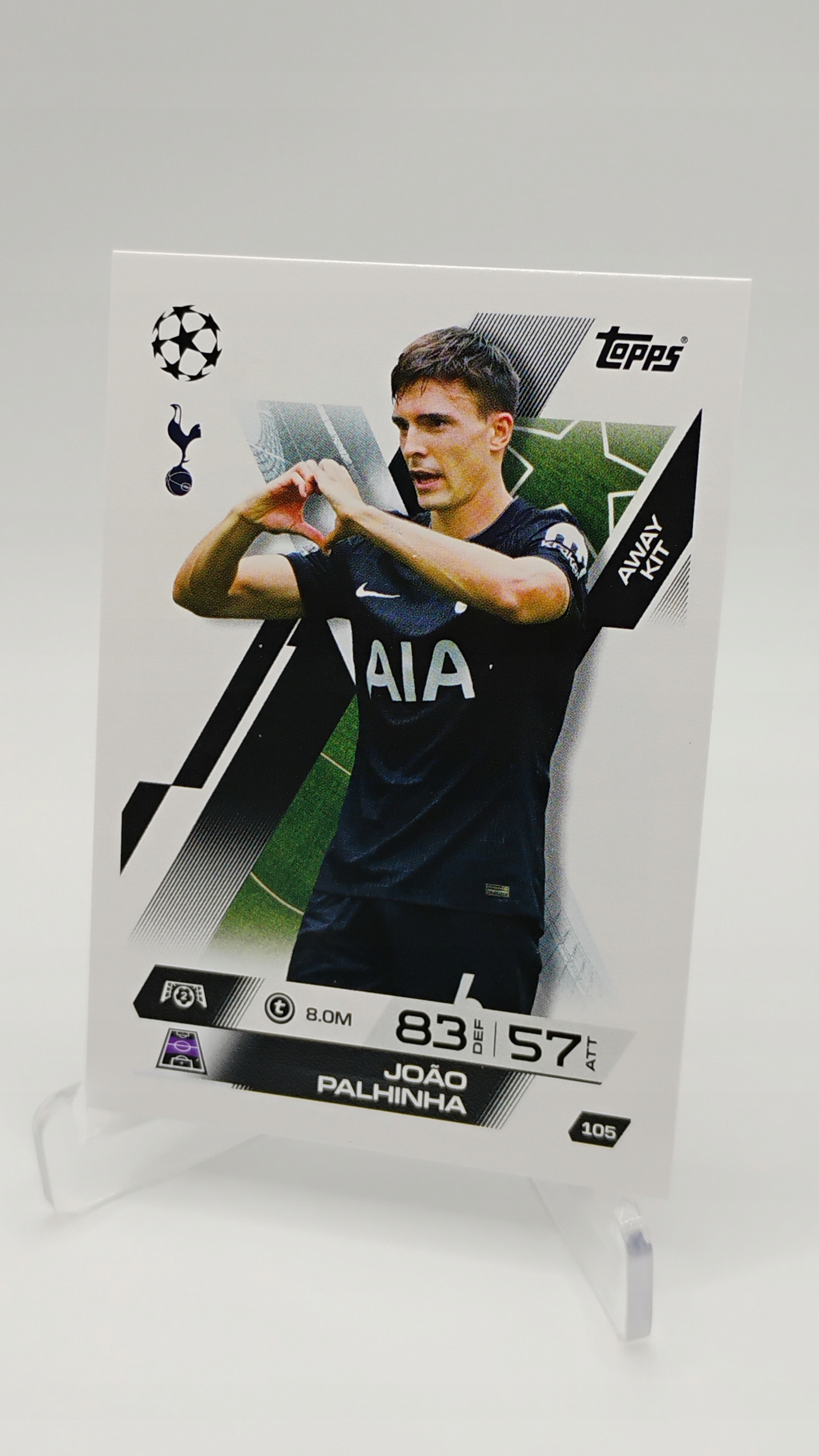 Topps Match Attax Extra 2025-2026 Away Kit 105 Joao Palhinha Tottenham