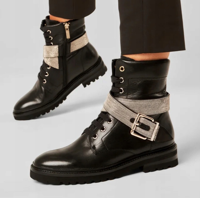 Steffen Schraut Kotníkové Boty Trapery Černé S Ozdobou 39