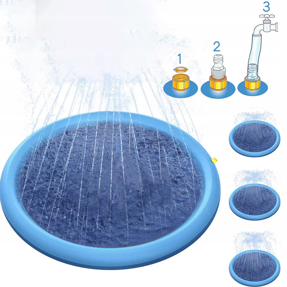 Levně Chladicí Vodní Rozprávací Podložka Pro Psa Kočku Děti, Zahradní Fontána 150 CM