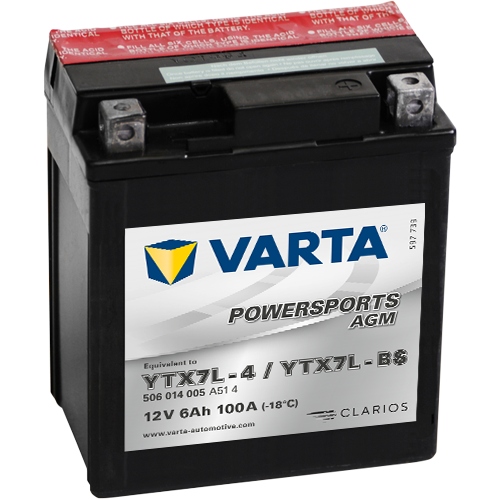 

Akumulator Varta YTX7L-BS YTX7L-4 12V 6AH 100A Agm