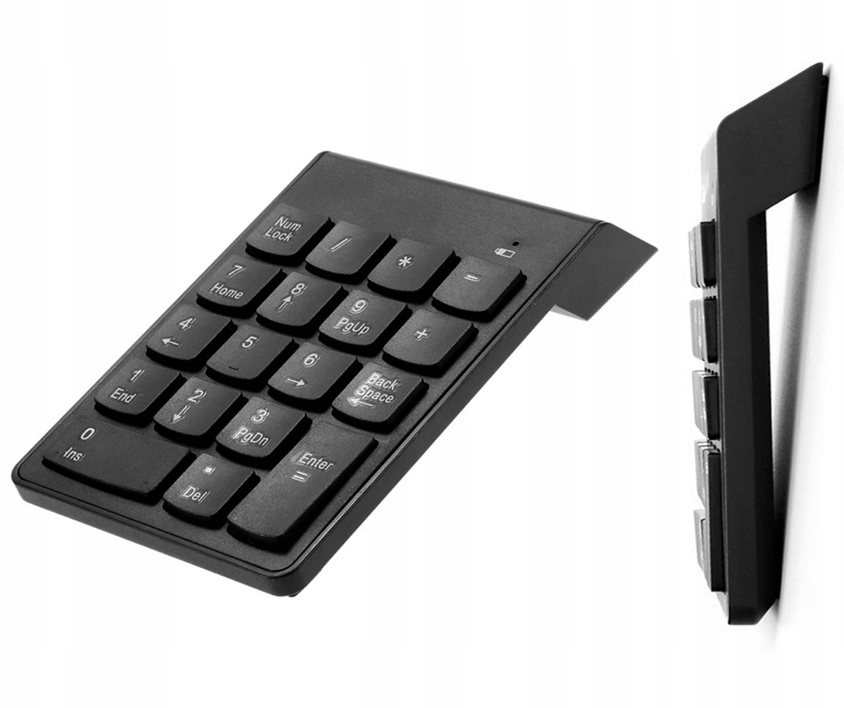 KLAWIATURA NUMERYCZNA BEZPRZEWODOWA DO LAPTOPA PC SLIM USB 2.4GHz AK86A Model AK86A
