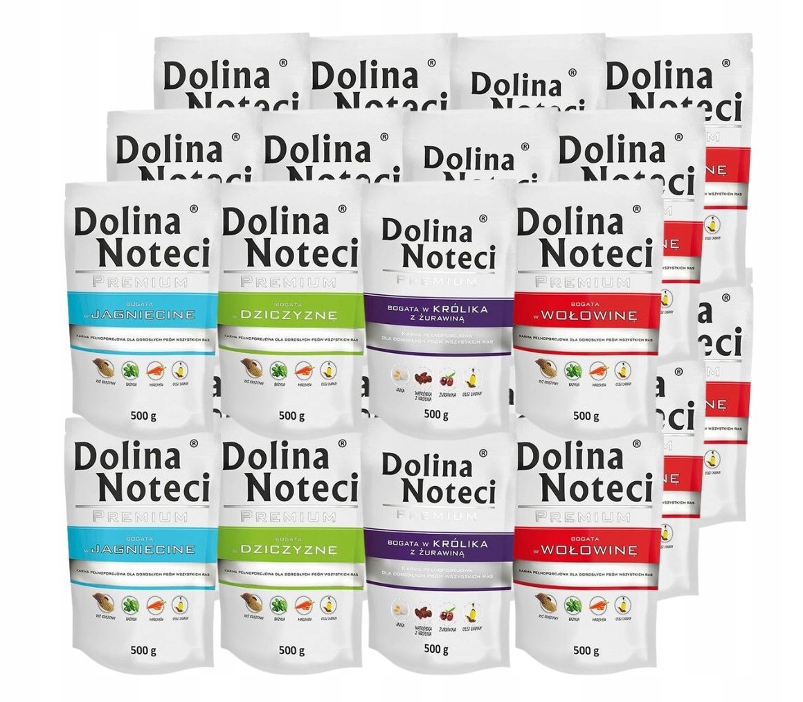 Levně Vlhké krmivo Dolina Noteci Premium pes mix chutí 24x500g Bez Zdraví A Ryb