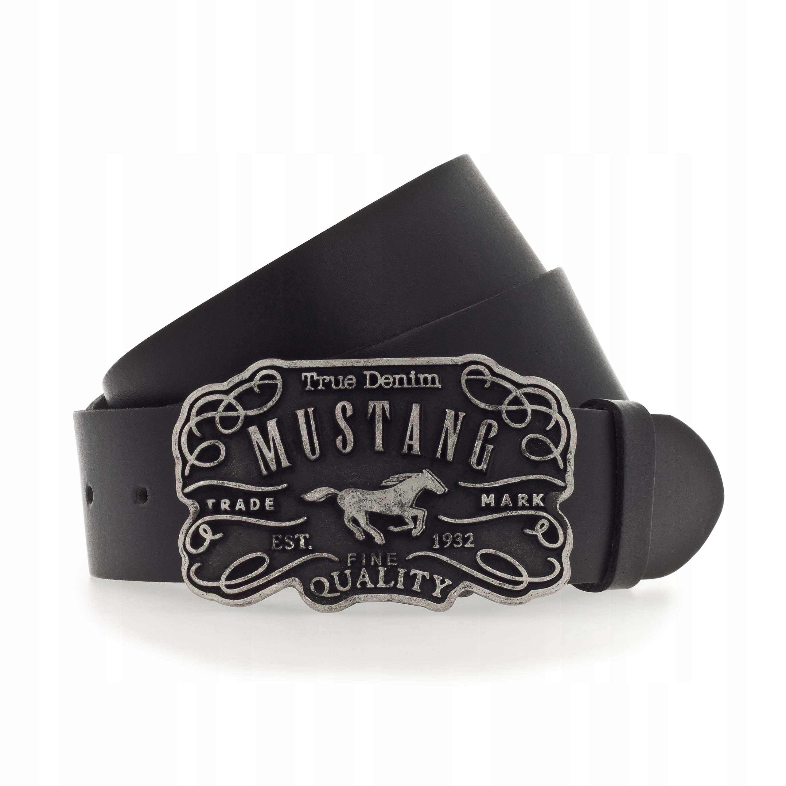 Pánský kožený opasek Mustang Black Rock 0791 velikost 100