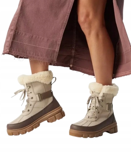 Sorel Dámské Béžové Kožené Sněhule 42 6 CC