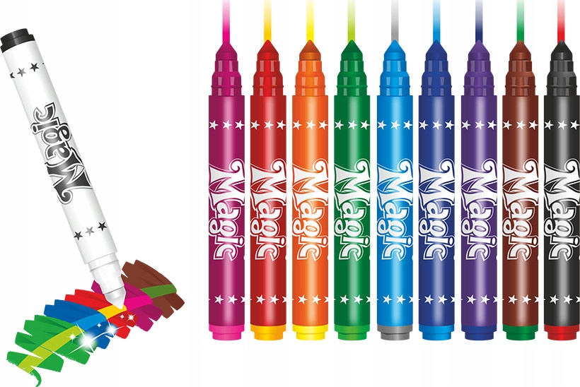 Colorino flamastry pisaki mazaki magiczne 10 kol Marka Colorino