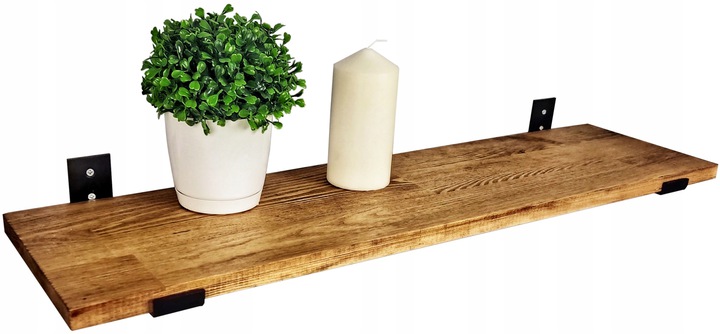 PÓŁKA ŚCIENNA WISZĄCA LOFT SALON NA KSIĄŻKI 145 CM