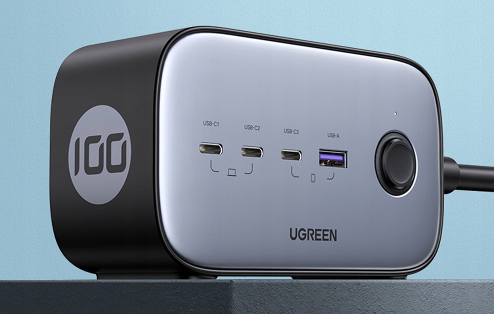 Listwa zasilająca UGREEN 3xUSB-C 1xUSB-A 3xAC 100W Liczba gniazd 4