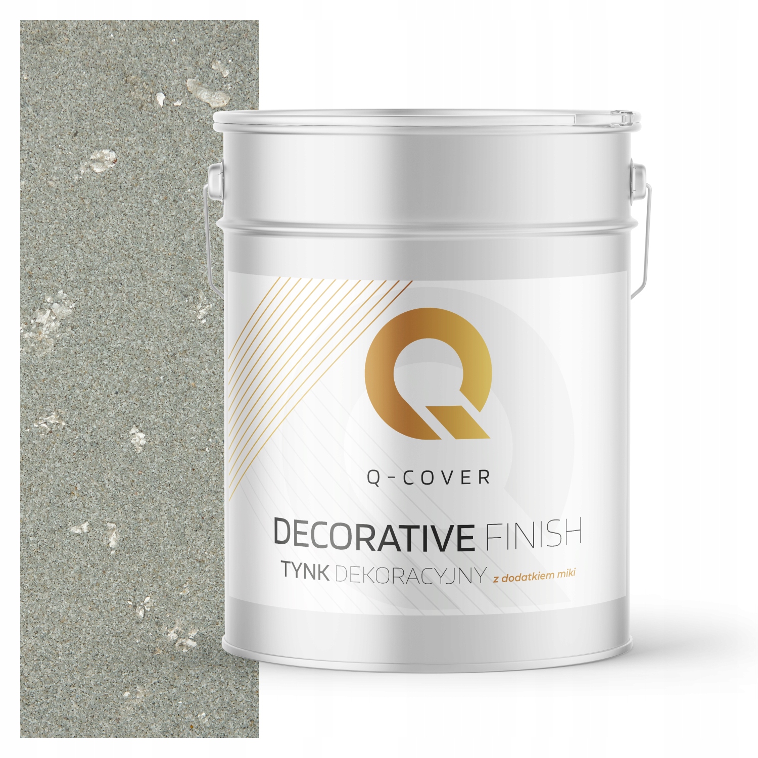 Dekorativní Omítka Barva Šedá Světlá Se Stříbrnou Mikou D901 15kg Premium