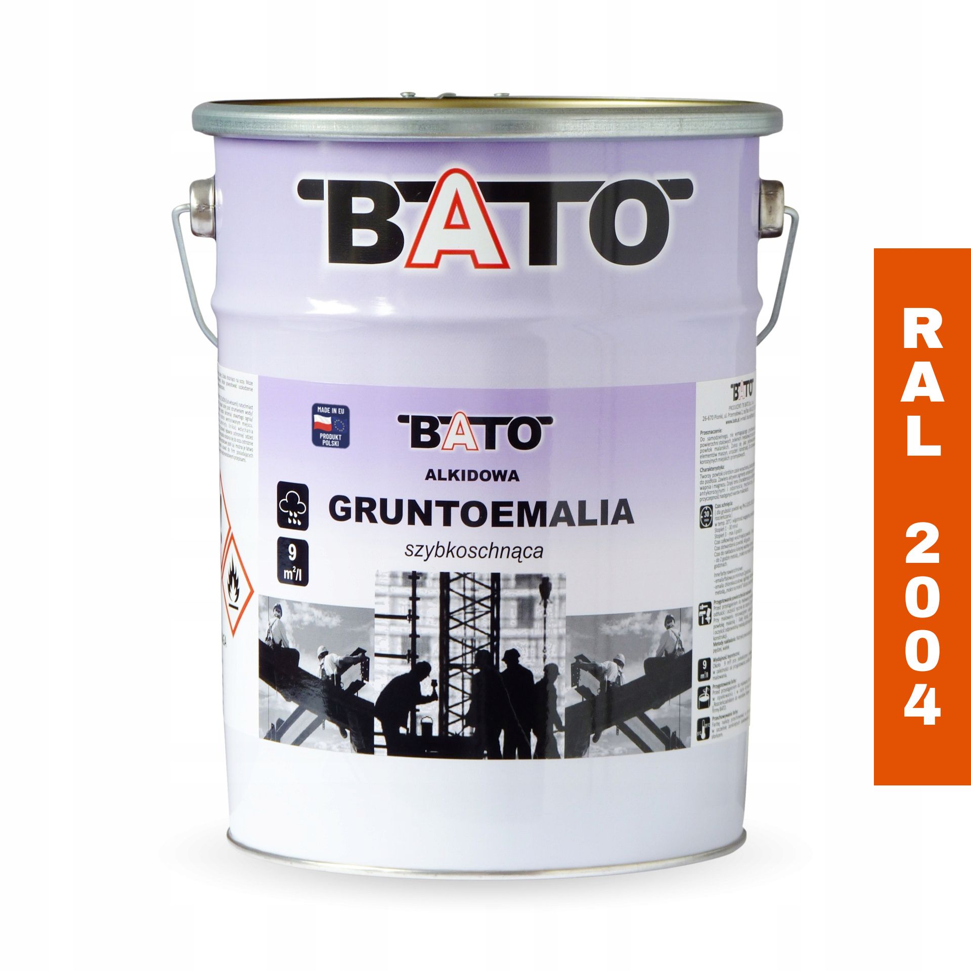 Barva na kov proti korozi Oranžová Ral 2004 5L Bato