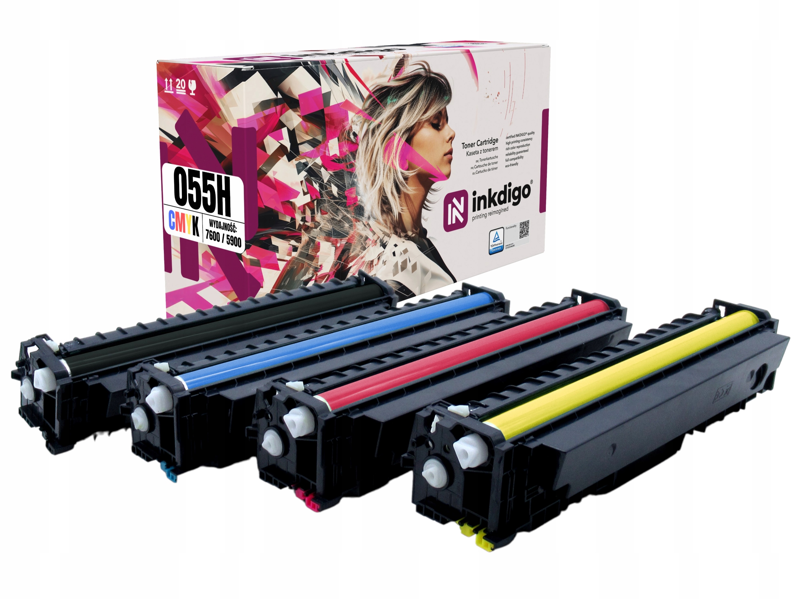 4x Toner pro Canon LBP663 MF742Cdw MF744Cdw CRG055