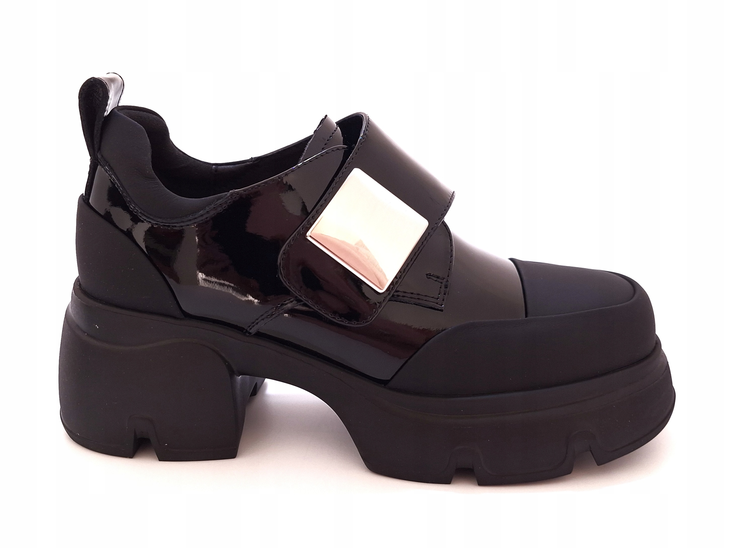 Dámské kožené polobotky na suchý zip Loretta Vitale W5329 černé, velikost 38