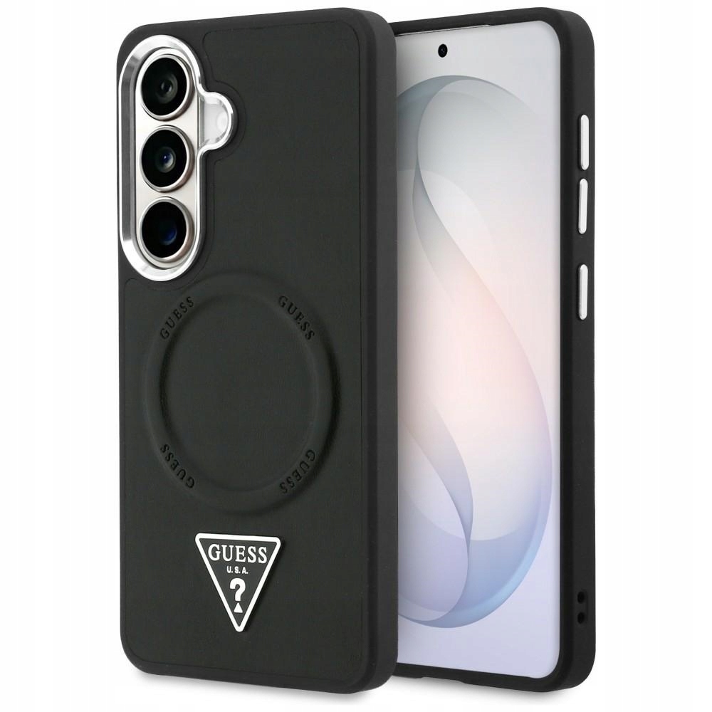 Pouzdro Pouzdro MagSafe Guess kroužkem a trojúhelníkovým logem pro Samsung Galaxy S26