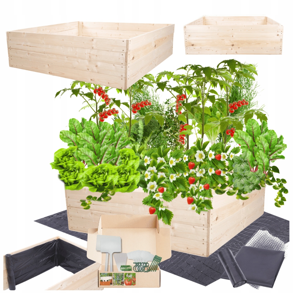 Vyvýšený záhon zeleninový záhon truhlík pařeniště květináč impregnovaný 36x100x100