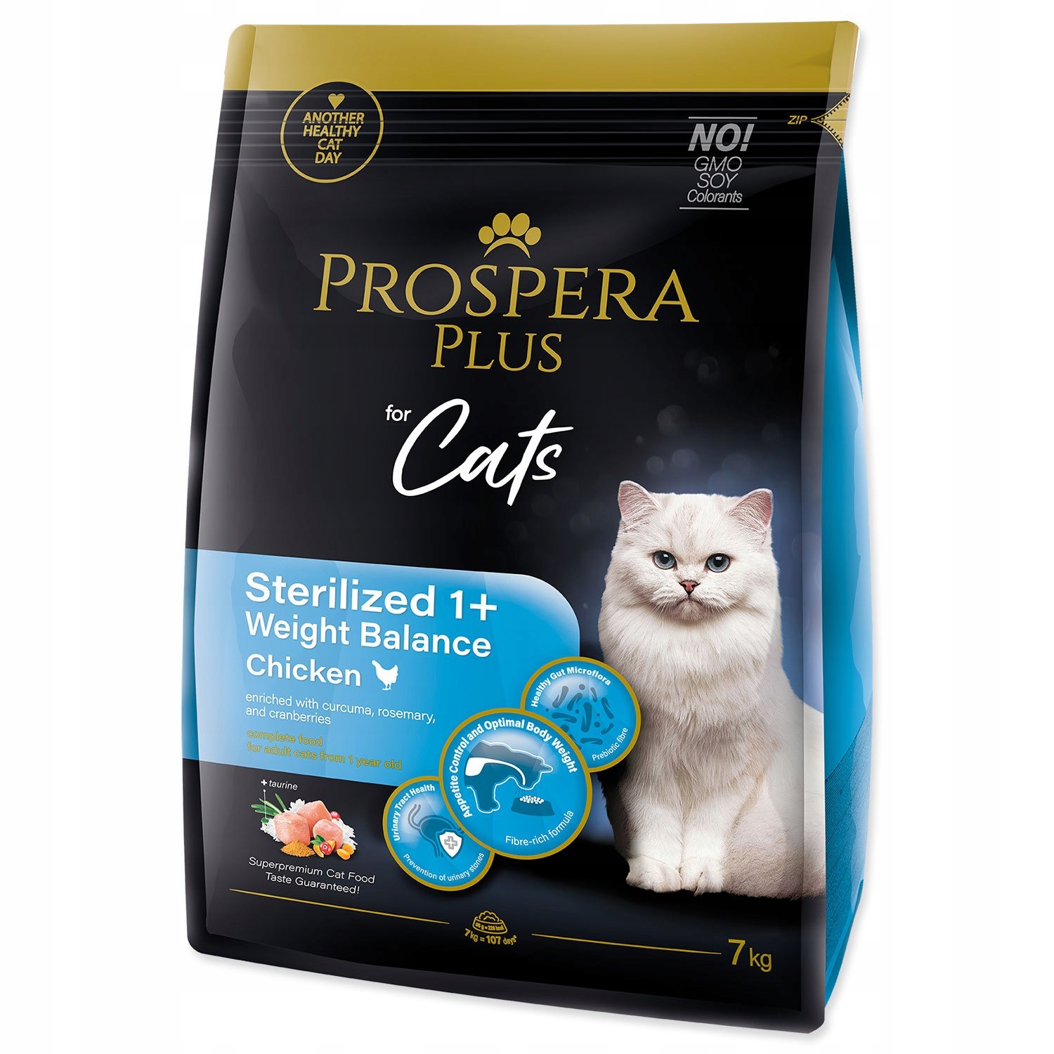 Levně Krmivo Prospera Plus Sterilized 1+ Chicken Weight Balance 7kg