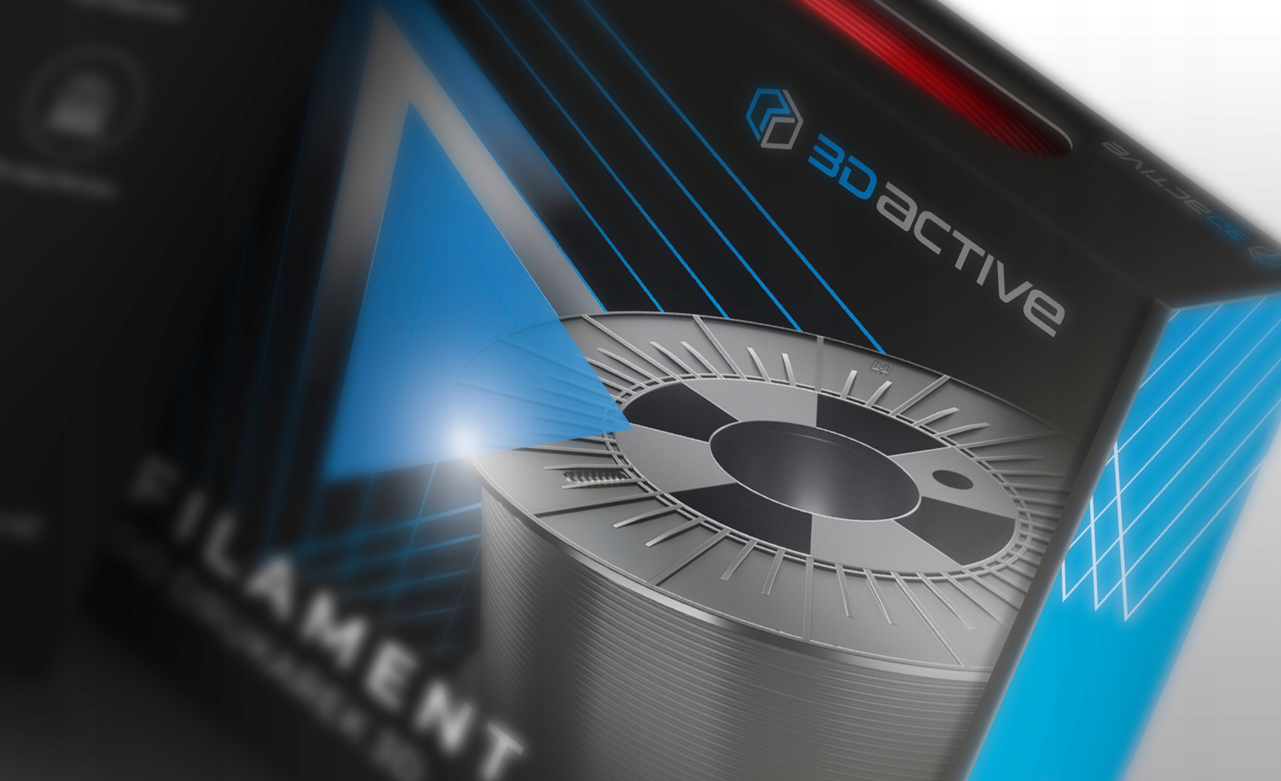 FILAMENT 3DACTIVE PET-G CZERWONY 1,75 MM 1100 G Kod producenta 0007-PETG