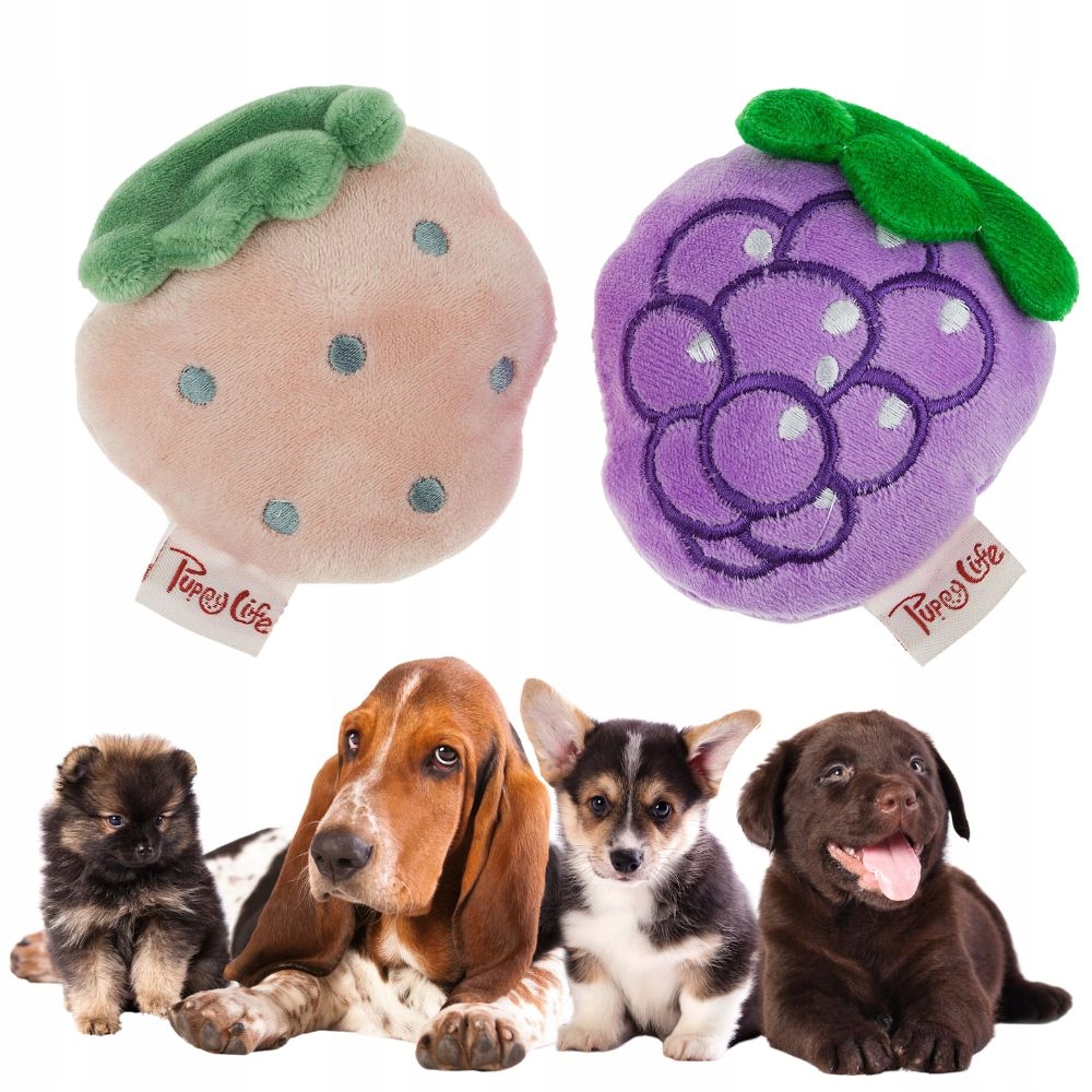 

Zabawki dla psa Zestaw 2szt. dla szczeniaka owoce