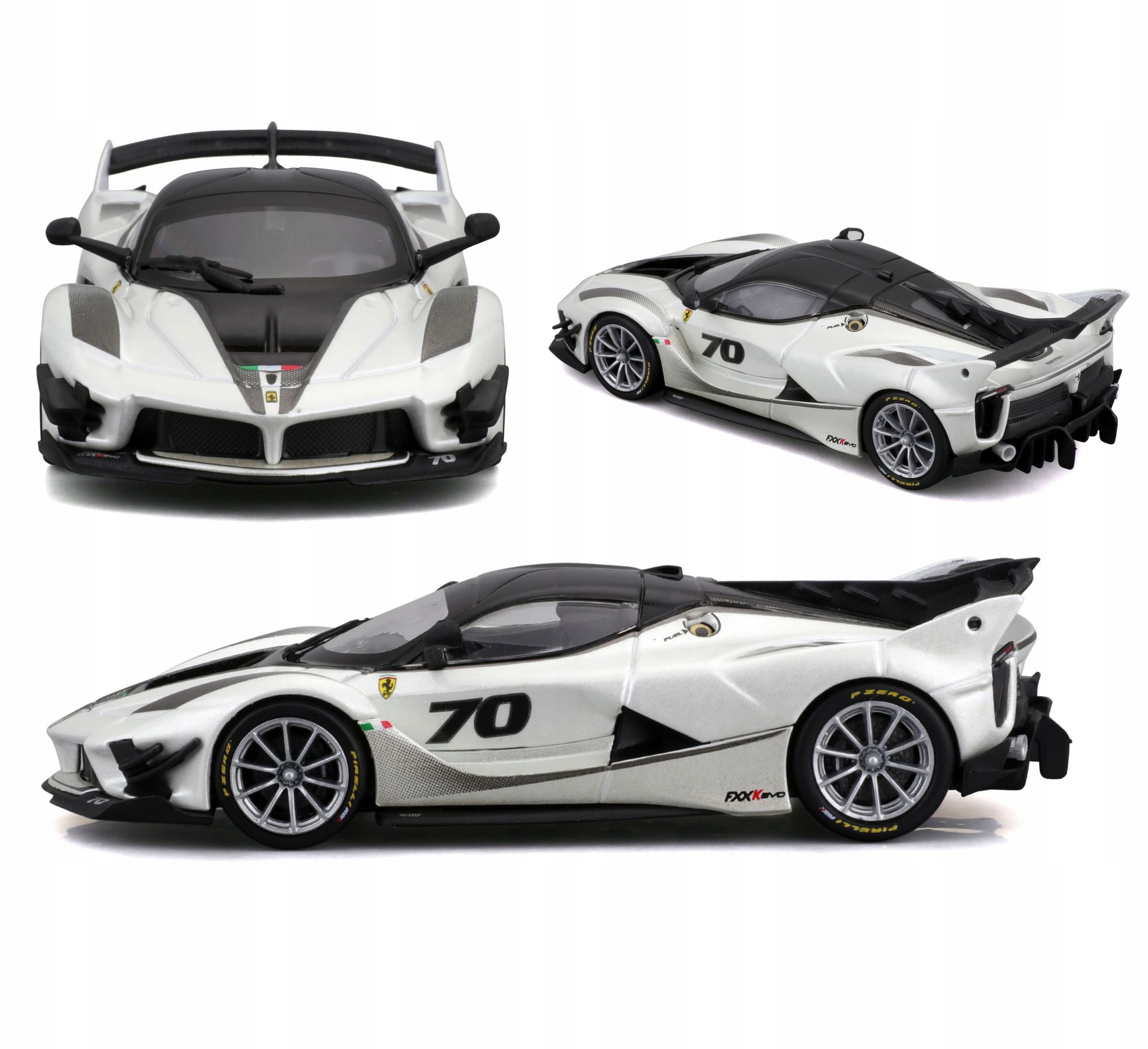 Ferrari Fxx-k Evo 1:43 Bburago 18-36311 Bílé Závodní Italské Auto