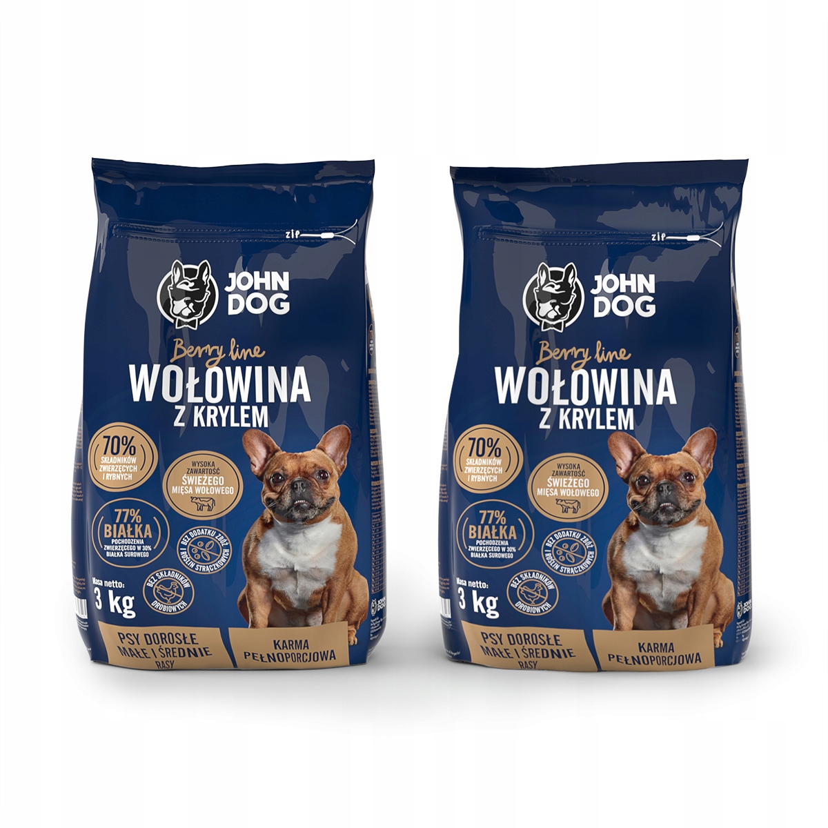 John Dog Berry Line Hovězí krill 6 kg malý pes