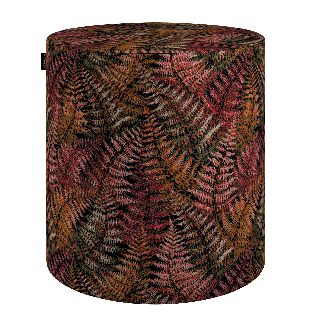 Dekoria Taburetka Barrel bordovo-zlaté listy