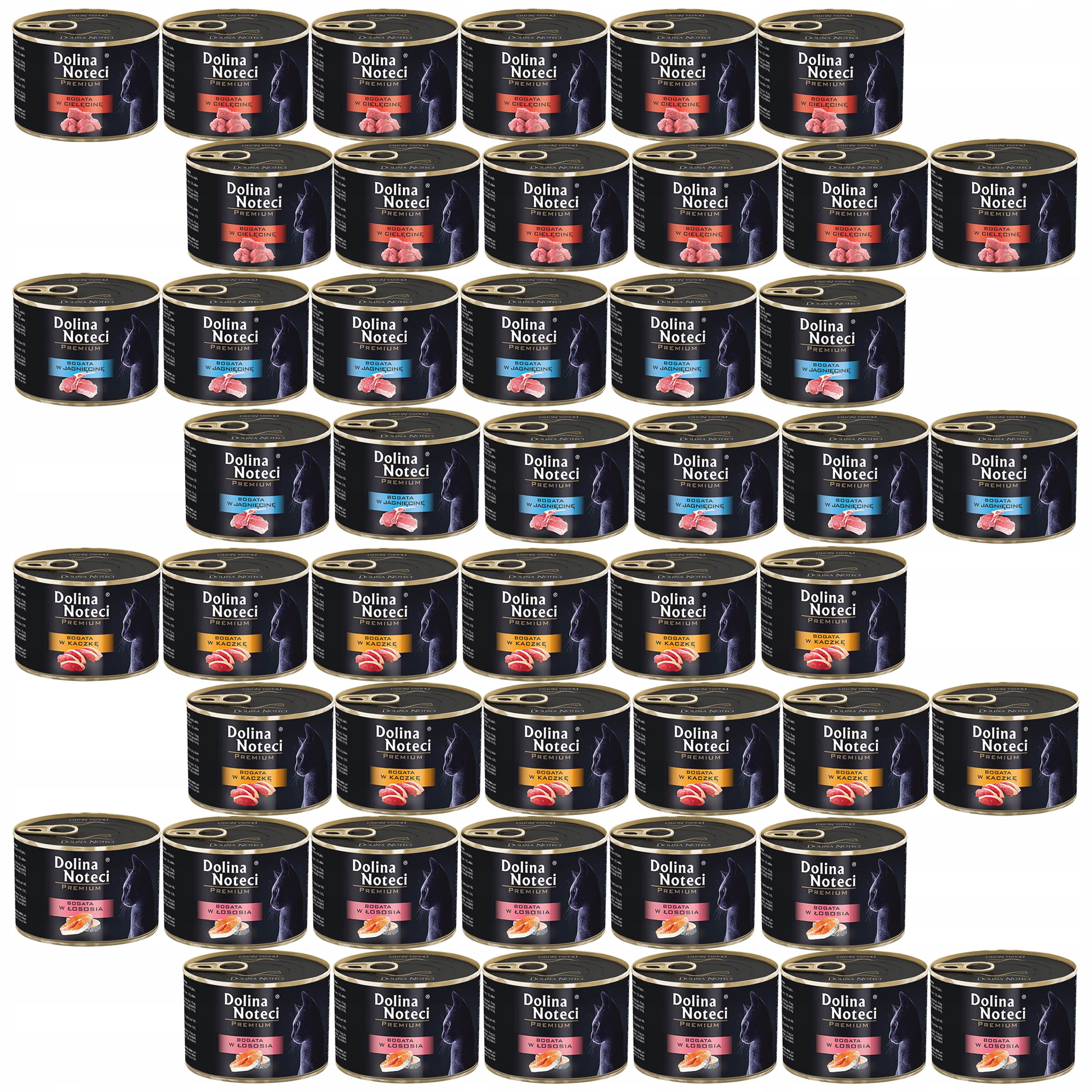 Levně Dolina Noteci Premium Krmivo Vlhké pro kočky mix chutí 48 x 185 g bez obilovin