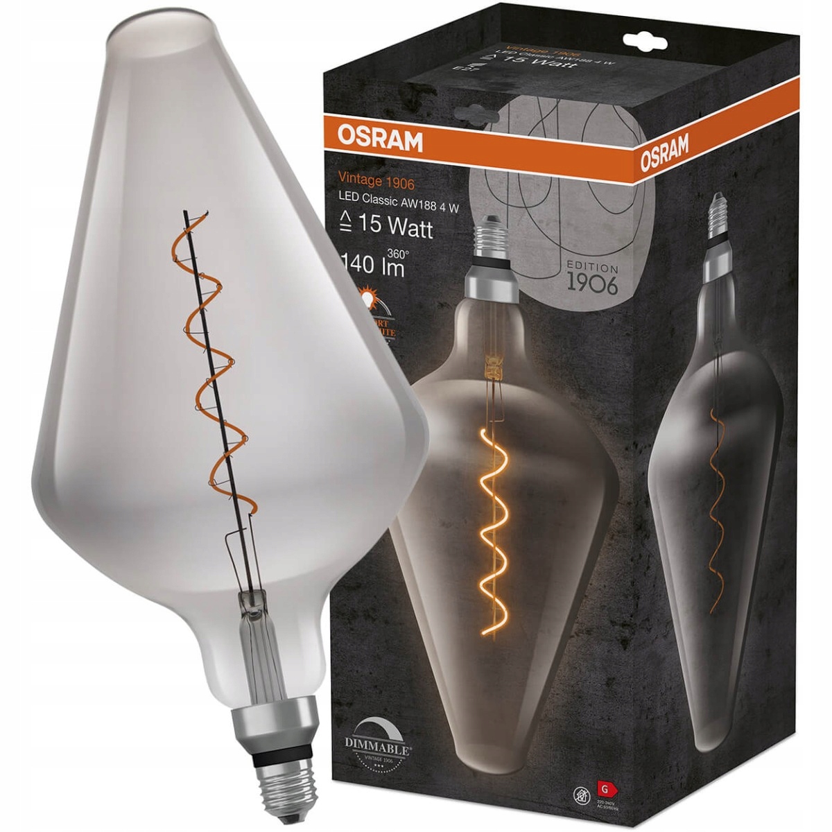 Dekorativní Led žárovka E27 4W stmívatelná Osram