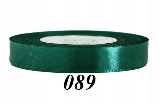 

Ozdoba wstążka satynowa butelkowa zieleń 12MM/32MB