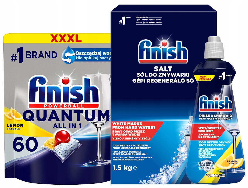 Levně Finish Quantum All in 1 sada do myčky nádobí 3 ks