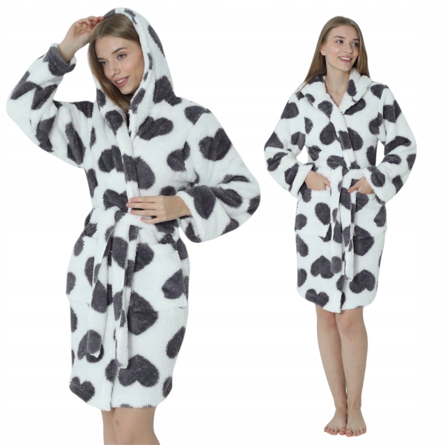 Dámský Župan Krátký, Měkký, Teplý, Silný