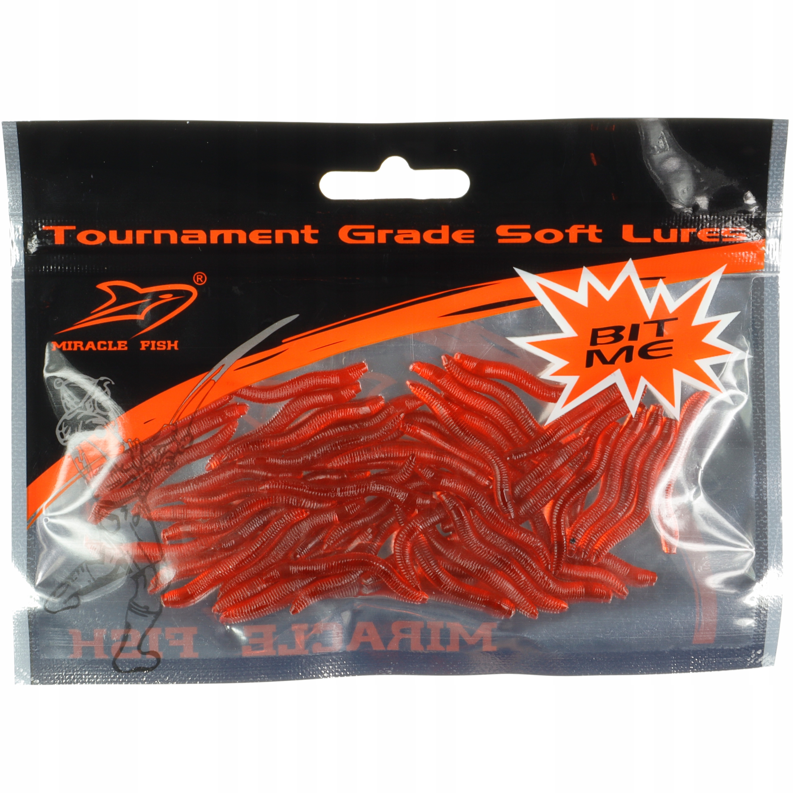 Sztuczny czerwony robak gnojak jak żywy przynęta 30 mm 50 szt Marka Miracle Fish