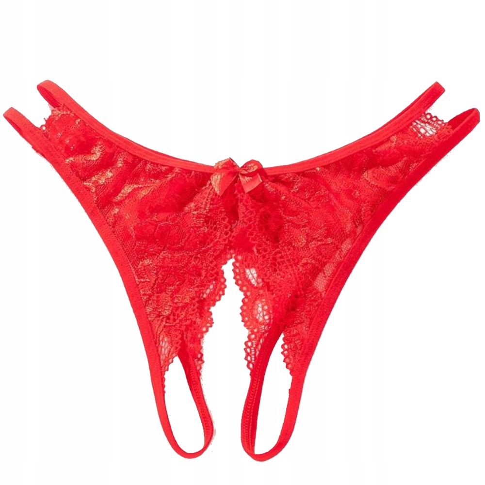 MAJTKI DAMSKIE OTWARTE SEKSOWNE STRINGI Z DZIURKĄ SEXY KORONKA FIGI KOLORY Rozmiar uniwersalny