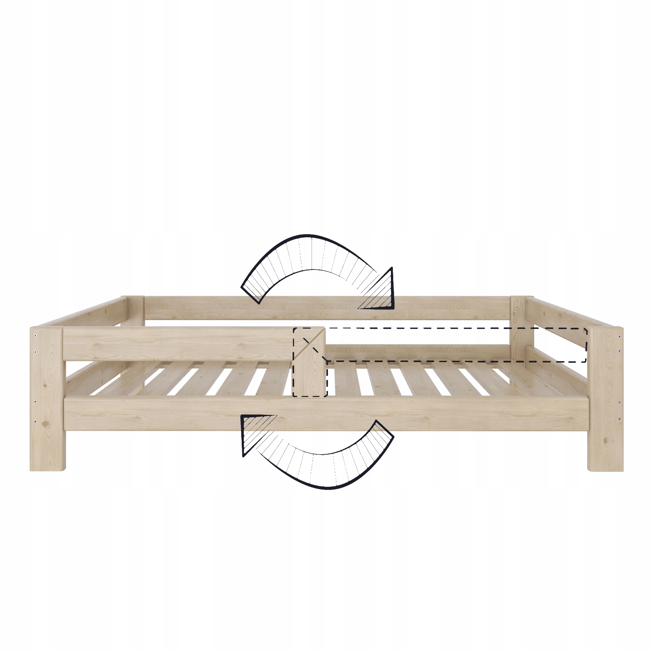 ŁÓŻKO DZIECIĘCE 160x80 DLA DZIECI STELAŻ BARIERKA Marka inna