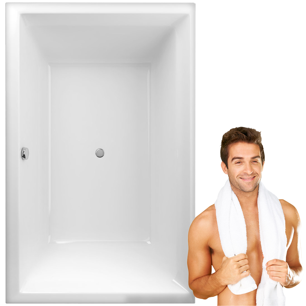 Obdélníková vana Crown Lux 190 x 120 cm