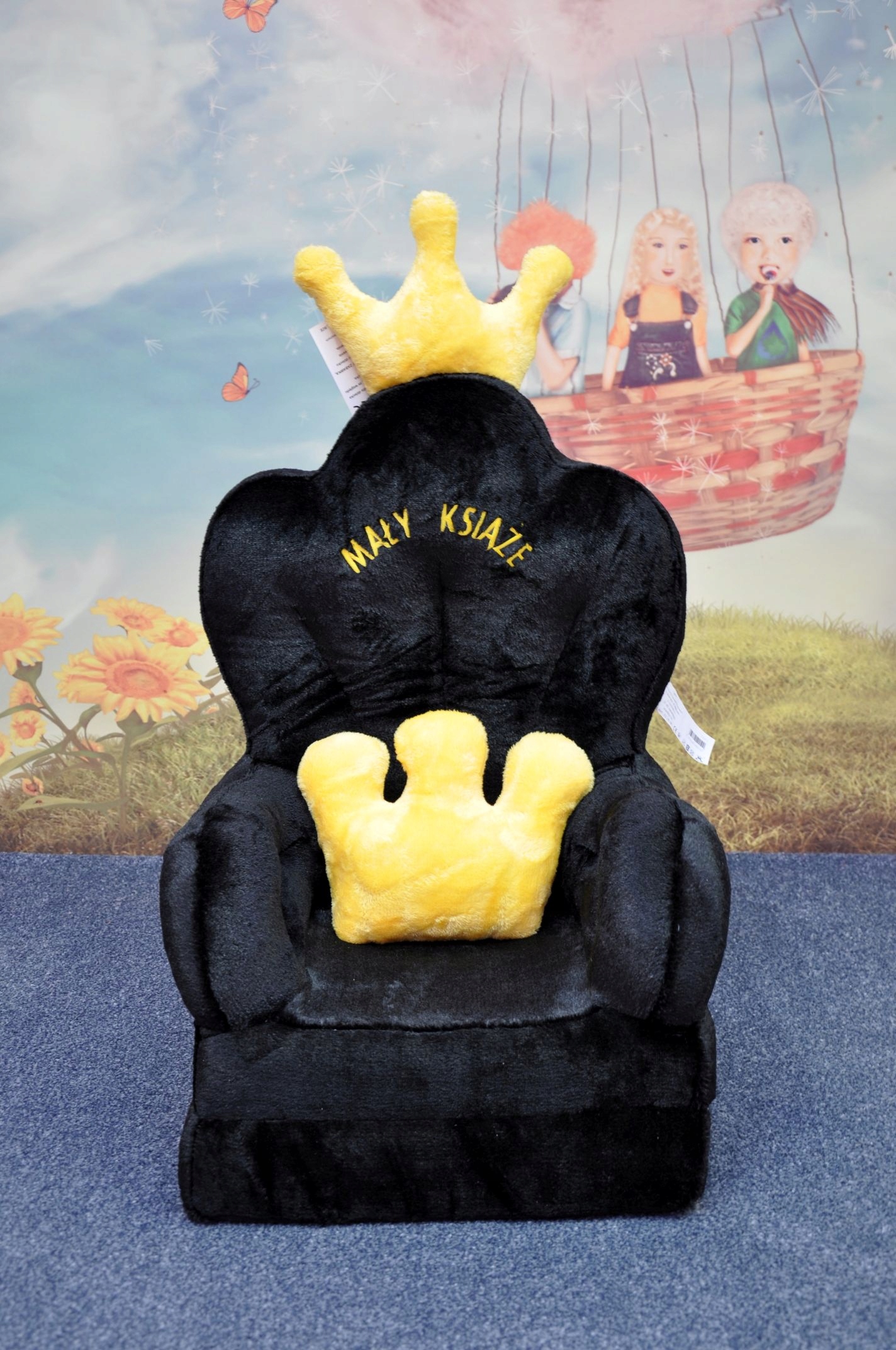 FOTEL DLA DZIECI ROZKŁADANY FOTELIK PLUSZOWY PUFA Marka Smyk