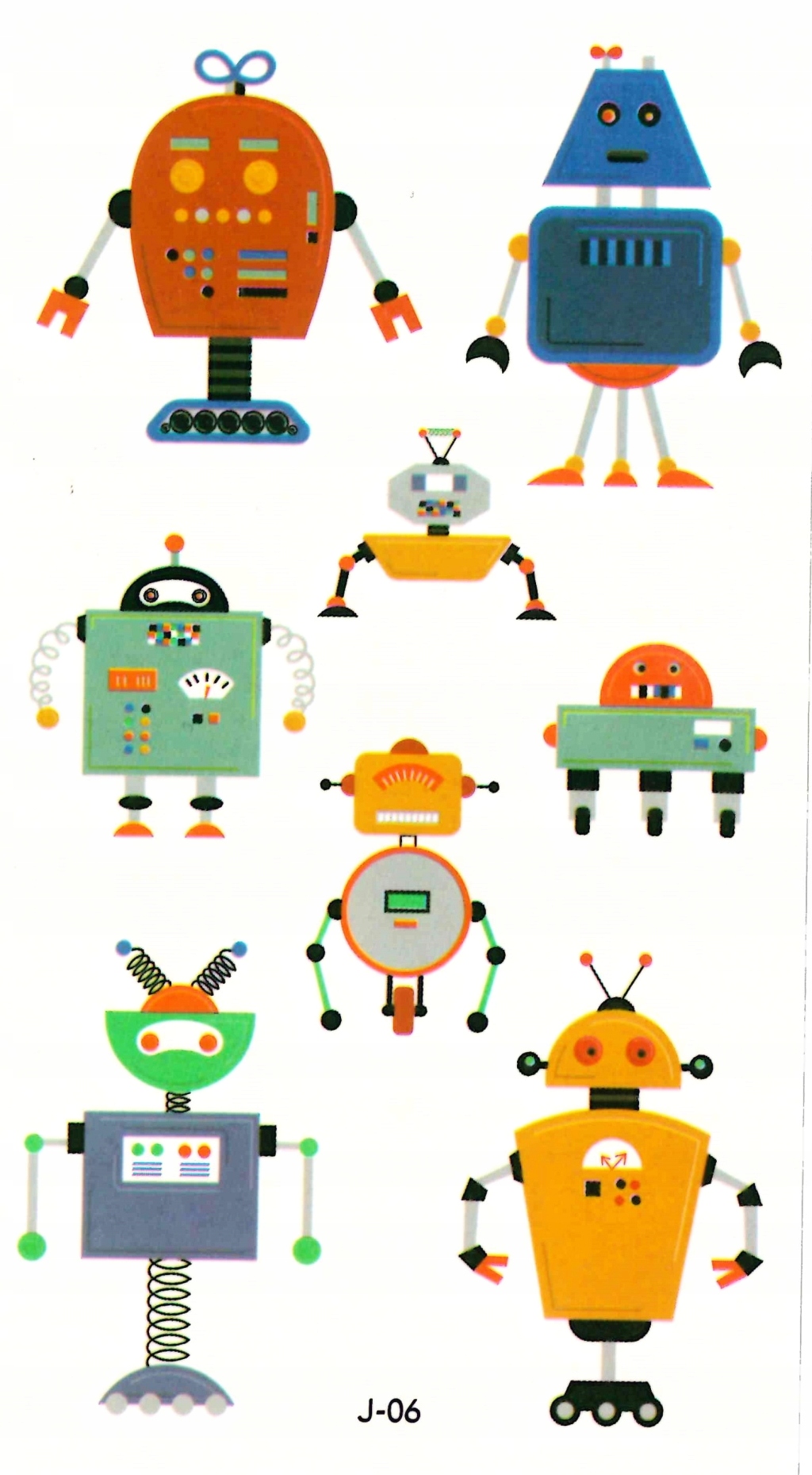 

Tatuaże zmywalne dla dzieci Roboty J06