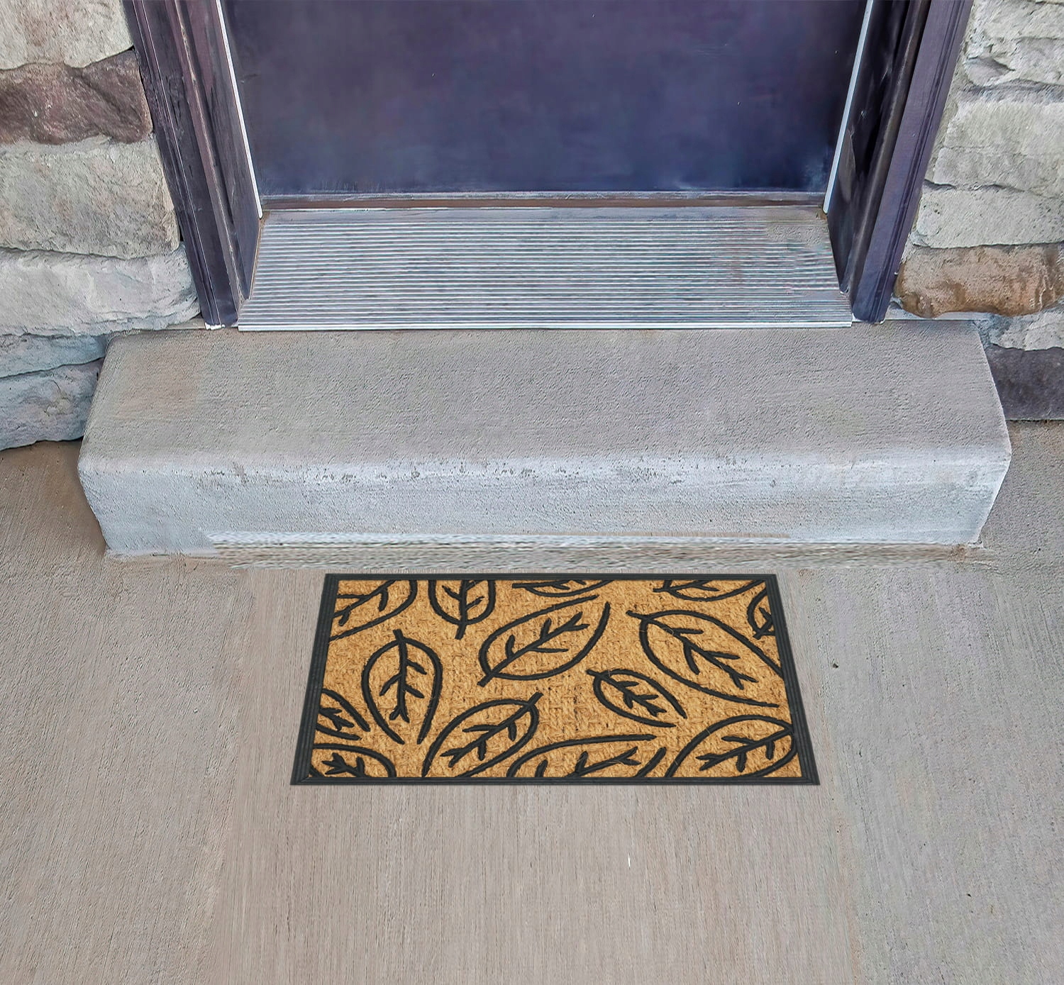 WYCIERACZKA POD DRZWI GUMOWA ZEWNĘTRZNA WEJŚCIOWA MATA KOKOSOWA Materiał gumowa kokosowa