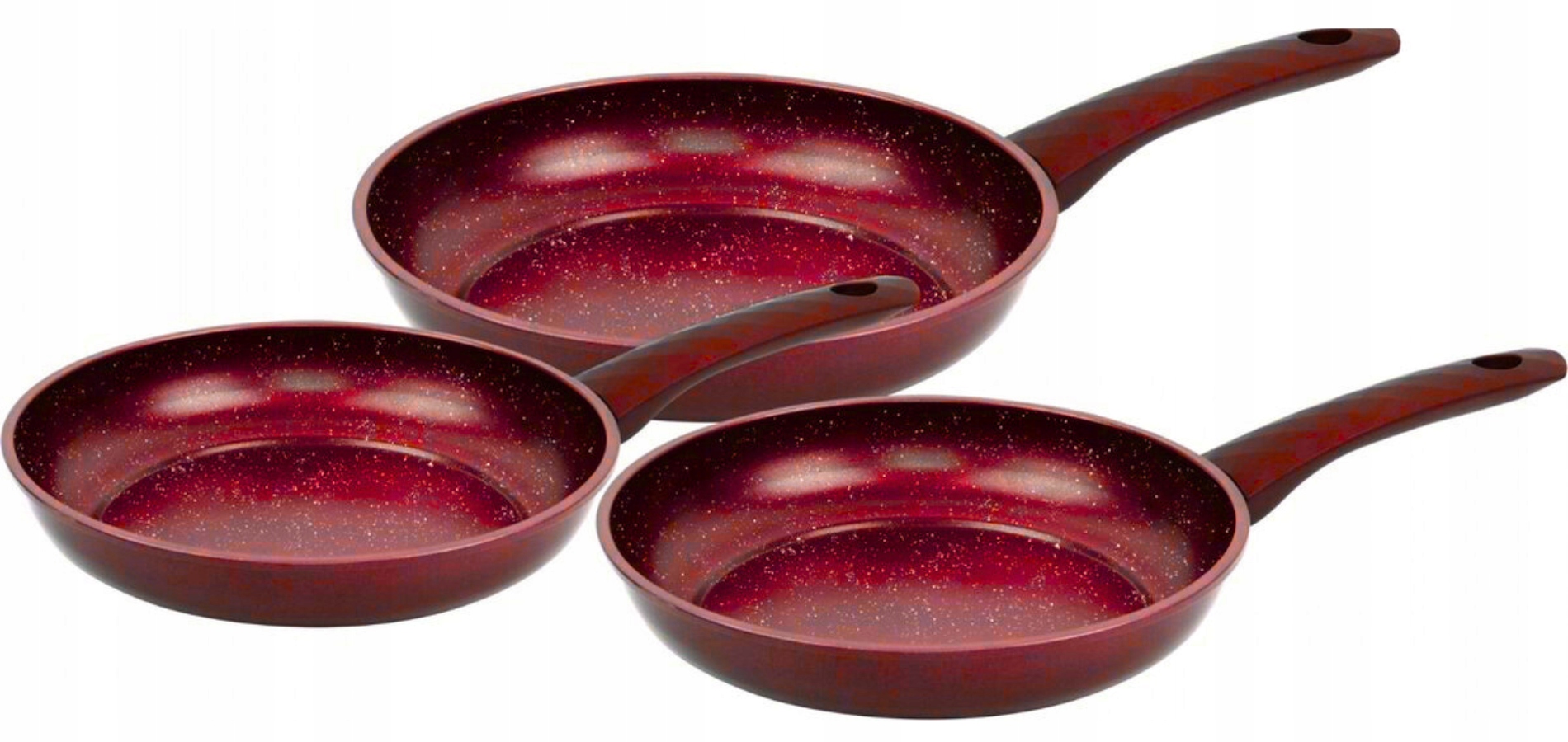 3-dílná sada pánví Ø 20 24 28 cm Indukce Herzberg