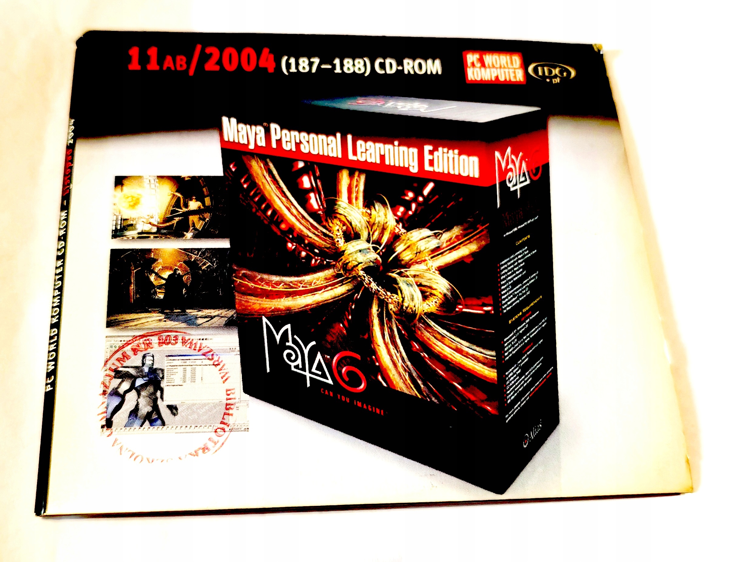 MAYA 6 + PŁYTA STARTOWA LINUX KNOPPIX 3.6 LIVE LX Z PC WORLD KOMPUTER 2004