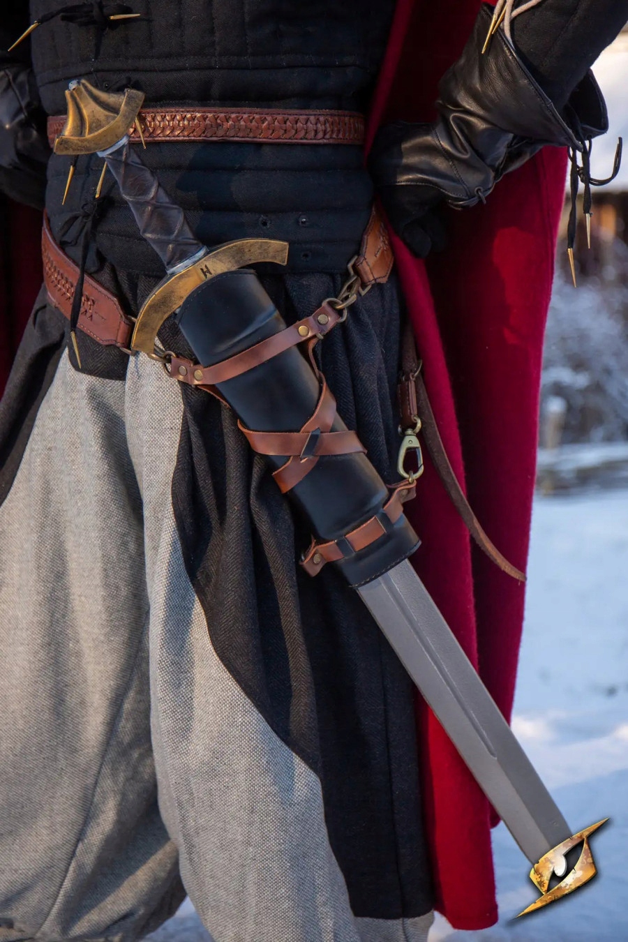 Závěsný Držák Na Meč Černo-hnědý Larp