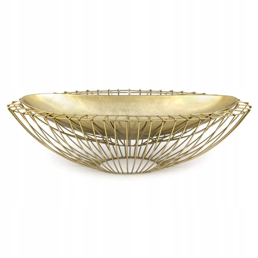 Patera So Stojanom Zlatá Oválna Kovová 58x27 cm