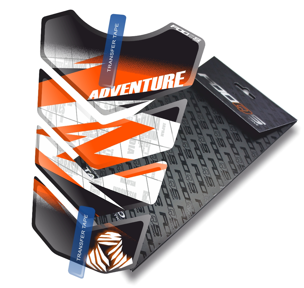 Tank-pad od firmy Fooqs pro Ktm Adventure 1050 1090 Bílý Černý Oranžový 3