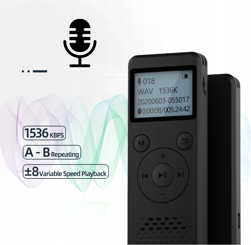 Dyktafon szpiegowski cyfrowy dziennikarski 1536Kbps 8GB detekcja DVR-818 Marka Hnsat