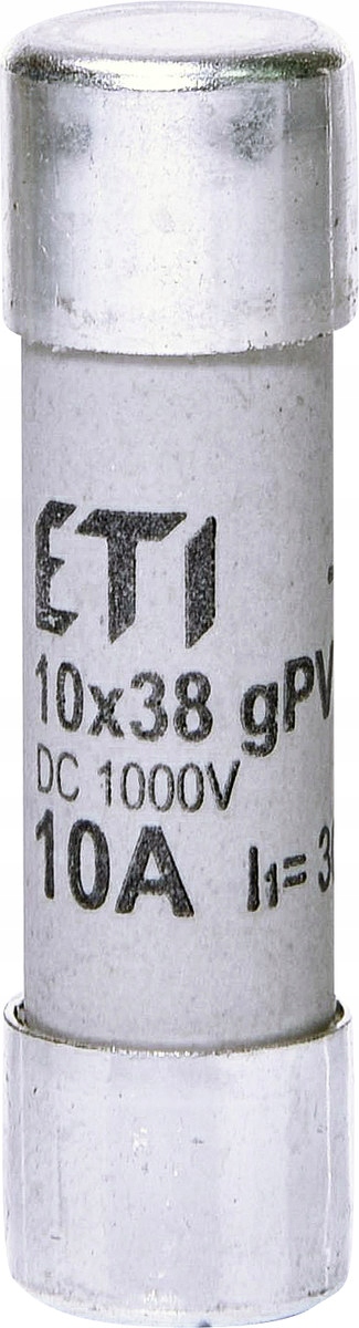 Wkładka cylindryczna Pv topikowa CH10x38 gPV 10A/1000V DC 002625075 40szt